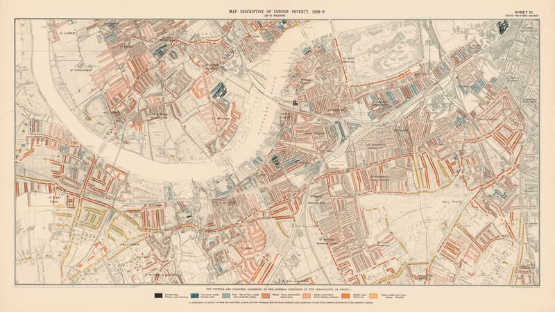 A historic map of London